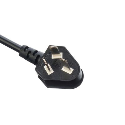 CCC Standard 3 Pin Laptop Cord de alimentación Ac Australia Cable de alimentación H05vv-f Au Ac Cable de alimentación 16A 250V personalizado Negro