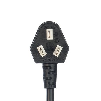 CCC Standard 3 Pin Laptop Cord de alimentación Ac Australia Cable de alimentación H05vv-f Au Ac Cable de alimentación 16A 250V personalizado Negro