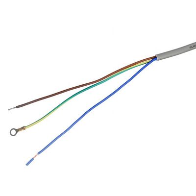 16A Enchufe VDE H05vv-f 3g1.0mm2 alambre despojado con extremo abierto personalizado AC Computer Power Euro Cord Moda de bienvenida