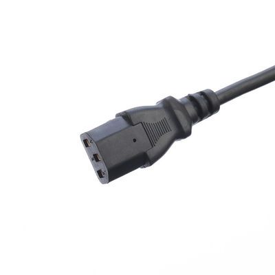 Conector de corriente alterna negro/personalizado IEC60320 C13 C5 con cable de alimentación de 3 pines UK BS Standard 10A-16A Cable de alimentación de corriente nominal