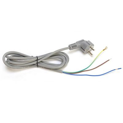 16A Enchufe VDE H05vv-f 3g1.0mm2 alambre despojado con extremo abierto personalizado AC Computer Power Euro Cord Moda de bienvenida