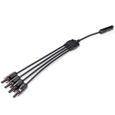 Conector de conexión de la rama del panel solar de aislamiento de PVC de conductor de cobre tipo Y 4 a 1 para paneles solares y fotovoltaicos