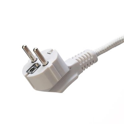 Cable de alimentación de la olla de arroz para el mercado de Indonesia con 16A de corriente nominal de algodón trenzado con cable de extensión de CA y soporte personalizado