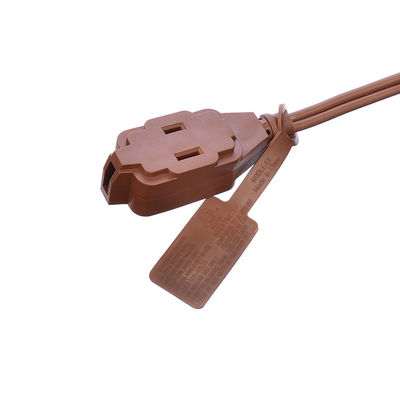 18AWG ETL Pararell Wire AC Cord de alimentación con interruptor y conexión de conexión Cordón de extensión Marrón ETL Jacket estándar de PVC EE.UU. 2 puntas