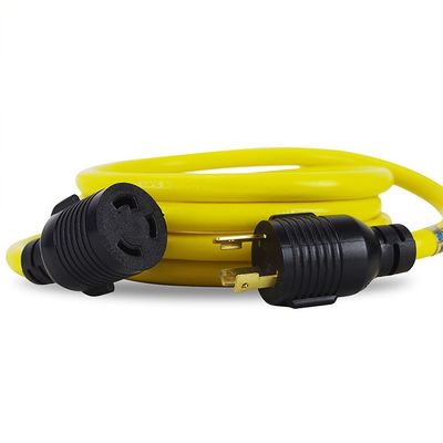 ETL Listado 3 puntas 30 Amp generador Cordón 25 pies de trabajo pesado NEMA L5-30P/L5-30R 10 Gauge 125V SJTW bloqueo generador Cordón de extensión