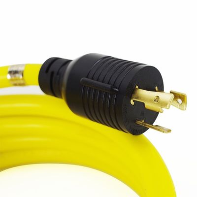 ETL Listado 3 puntas 30 Amp generador Cordón 25 pies de trabajo pesado NEMA L5-30P/L5-30R 10 Gauge 125V SJTW bloqueo generador Cordón de extensión
