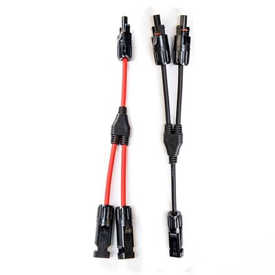 Clase 5 Flexible cable de conexión solar de alambre de cobre enlatado PV004 conector Y divisor 2 a 1 H1Z2Z2-K DC 1500V 1X4mm