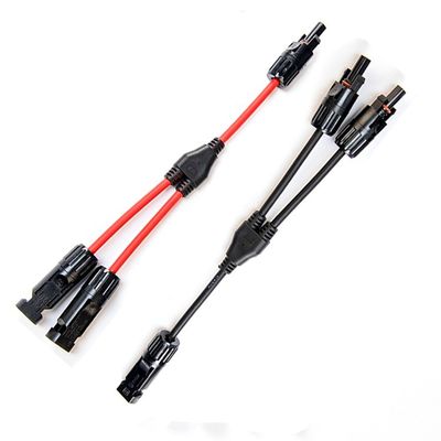 Clase 5 Flexible cable de conexión solar de alambre de cobre enlatado PV004 conector Y divisor 2 a 1 H1Z2Z2-K DC 1500V 1X4mm