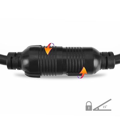 30Amp 3750 Watts 25 pies de trabajo pesado NEMA L6-30P / 6-30R 3 puntas 10 generador de calibre de bloqueo de cable de extensión con organizador de alambre