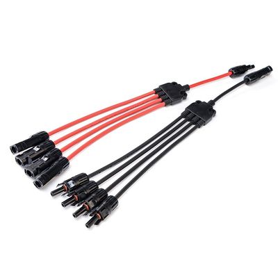 Secciones normales 1C X56/0.285MM Extensión de cable fotovoltaico Y Dividor 4 a 1 PV004 Conectores masculinos y femeninos 40 conjuntos/cargón