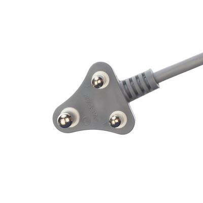 450v H05VV-F 3X0.75MM2 Cable de alimentación de enchufe de 3 fases para Sudáfrica SABS Cobre sin oxígeno gris