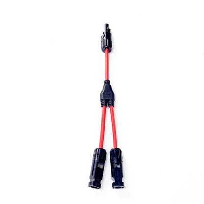 Extensión de cable solar con conector solar PV004 Y Dividor Par negro y rojo H1Z2Z2-K DC 1500V 1X4mm XLPO aislamiento