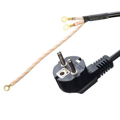 VDE Cable de alimentación de repuesto para taladro de uñas 3500 K Cabo de alimentación de resorte de extremo abierto PVC / aislamiento de caucho