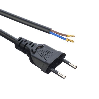 Material de conductor de cobre sin oxígeno 2.5A Brasil 2 cables de alimentación de enchufe redondo para electrodomésticos