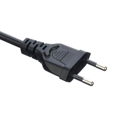 Material de conductor de cobre sin oxígeno 2.5A Brasil 2 cables de alimentación de enchufe redondo para electrodomésticos