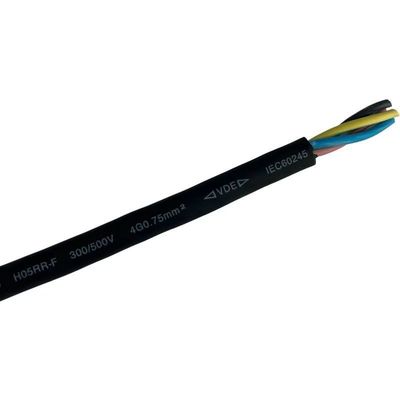 Performance de larga duración Cable de alimentación de cable de cobre de núcleo múltiple 2/3/4/5/6 Cable de caucho de PVC de núcleo 10A 250V Cable revestido