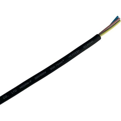Performance de larga duración Cable de alimentación de cable de cobre de núcleo múltiple 2/3/4/5/6 Cable de caucho de PVC de núcleo 10A 250V Cable revestido