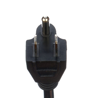Cordón de alimentación CA de 125 V para lavadora de platos congeladora 220 V ETL de extensión aprobado por la NEMA de EE.UU. 5-15P a la CEC I13 extremo despojado 18AWG 220 V