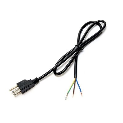 ETL personalizado de 3 puntas Cordón de alimentación estadounidense ETL1ft Cordón de extensión de cabeza plana chaqueta de PVC 3X16AWG 7a 125v 2 puntas Figura 8