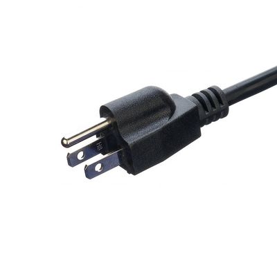 ETL personalizado de 3 puntas Cordón de alimentación estadounidense ETL1ft Cordón de extensión de cabeza plana chaqueta de PVC 3X16AWG 7a 125v 2 puntas Figura 8