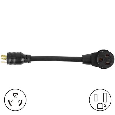NEMA L6-30P Hombre a 6-50R Mujer 30Amp a 50Amp Cable de extensión de trabajo pesado para soldadores y equipos de alta potencia