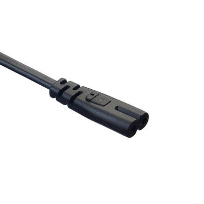 Conductor de cobre sin oxígeno con rosca desnuda Estándar europeo 2pin Eu Plug Cordón de alimentación Plug negro para electrodomésticos