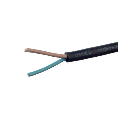 Conductor de cobre de cubierta de caucho 2x0,75 mm2 VDE Cordset estándar 2x1 H05rn-f Cable de alimentación eléctrica para electrodomésticos