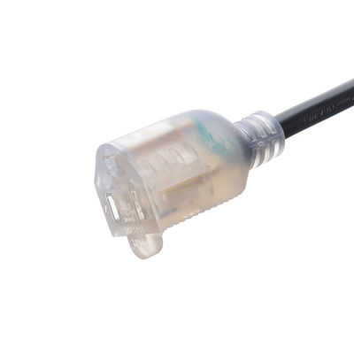 250V Nivel 12/3 50 pies de resistencia al agua de carga pesada del cable de extensión con el indicador iluminado extremo desnudo conductor de cobre en cadena