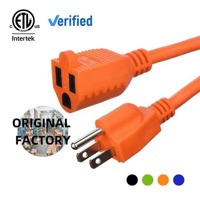 10FT 16/3 Interiores y exteriores impermeables 3 puntas Flexibles SJTW resistentes a la intemperie 13AMP 1625W 16AWG Cordón de extensión de RV eléctrico de trabajo pesado
