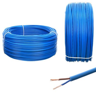 2CX28/0.15MM Cable RVV/RVVP azul 2*0.75mm núcleo flexible de dos núcleos de cable de cobre conductor para PS3 cable de alimentación VDE estándar