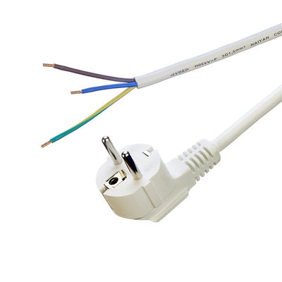 Euro estándar VDE cable de alimentación Cee7/7 enchufe con terminal despojado terminales 16A/250V H05vv-f PVC cable flexible comercial