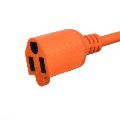 Cordón de extensión de conexión exterior de longitud personalizada Cordón de alimentación universal naranja para NEMA Tipo de extremo masculino en entornos exteriores