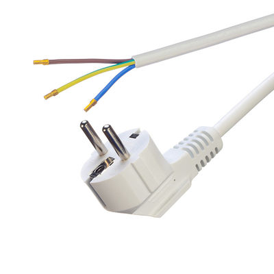 Euro estándar VDE cable de alimentación Cee7/7 enchufe con terminal despojado terminales 16A/250V H05vv-f PVC cable flexible comercial