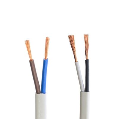 300/300V VDE nominal aprobado 2 núcleos 2x16/0.2mm H03VVH2-F Cable de alimentación flexible delgado de cobre sin oxígeno para cable plano LED