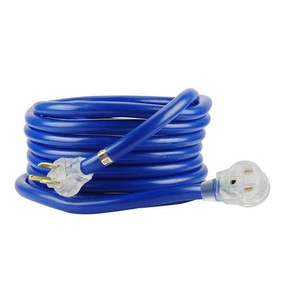 ETL 12 Gauge NEMA6-50P NEMA6-50 R Cordón de extensión naranja de 3 puntas para el exterior comercial 1 tomas de corriente de corriente alterna