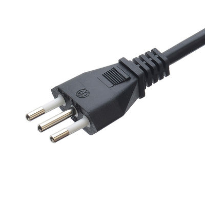 Comercial 3 Pin 16A Enchufe C5 Conector de trébol Negro Italia Cordón de extensión estándar Leads IMQ Cordón de alimentación H05vv-f 3g 0.75mm2