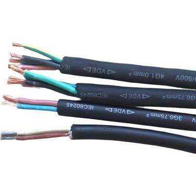 VDE de caucho estándar aislado flexible de 4 núcleos H05RN-F H05RR-F H07RN-F cable de alimentación para electrodomésticos longitud 100M/1rollo