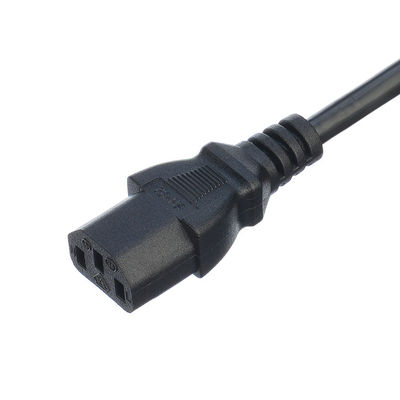 Red SDK Reino Unido BS Estándar C5 C19 Conector de 3 pines Línea de plomo de tira de cable de alimentación de cable de 3 puntas de cable de corriente acústica de suministro de cable IEC Negro