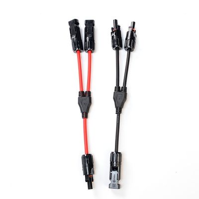 XLPE Insulation Solar Cable 1500v DC PV004 Power Connector Y Divider Black and Red Pair