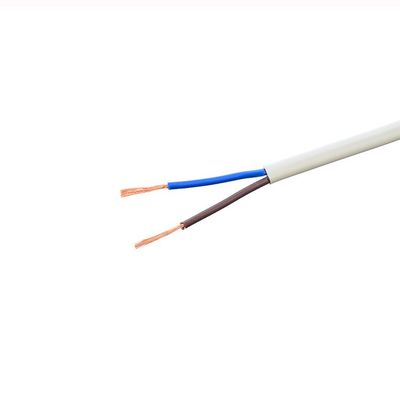 VDE Flat H05VVH2-F 300/500V Flexible de 2 núcleos de cable de cobre conductor para electrodomésticos cable de alimentación eléctrica en blanco