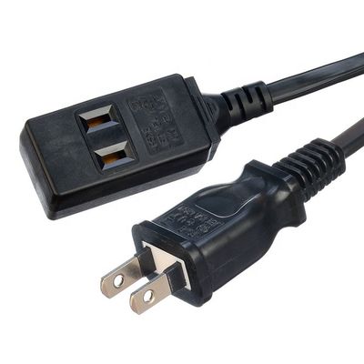 Los cables de extensión del cable de alimentación 2pin JET Plug con 3 enchufes para la manta eléctrica 125V Red N/A enchufe femenino JET 3 enchufe de camino