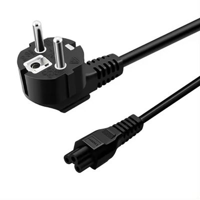 Material del conductor Cable de alimentación de 3 puntas de cobre enlatado 220 voltios 16a Eu Enchufe Cee7/7 Enchufe con cables de alimentación de terminal de acción Eu C5