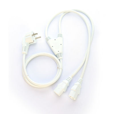 Certificado SNI 2 pin con conexión a tierra Schuko enchufe a 2XC13 Femenino tipo Y splitter cable de alimentación cable de extensión SNI 250V/16A