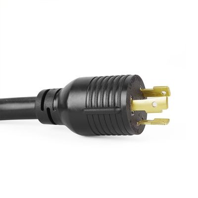 30Amp 7500 Watts 25FT L6-30P a L6-30R Cordón de energía del generador de carga pesada SJTW 10AWG 3 puntas conductor desnudo de la cuerda de la cuerda