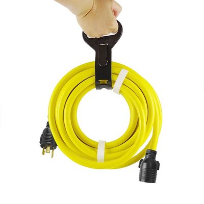 30Amp 7500 Watts 25FT L6-30P a L6-30R Cordón de energía del generador de carga pesada SJTW 10AWG 3 puntas conductor desnudo de la cuerda de la cuerda