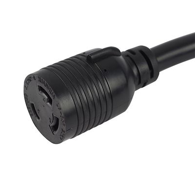 Tensión nominal 250V 30Amp Twist Lock 3 Prong Conector masculino a L6-30R 50Amp 3 Prong Generador de receptáculo femenino Cordón de alimentación RV