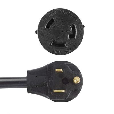 Tensión nominal 250V 30Amp Twist Lock 3 Prong Conector masculino a L6-30R 50Amp 3 Prong Generador de receptáculo femenino Cordón de alimentación RV