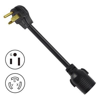 Tensión nominal 250V 30Amp Twist Lock 3 Prong Conector masculino a L6-30R 50Amp 3 Prong Generador de receptáculo femenino Cordón de alimentación RV