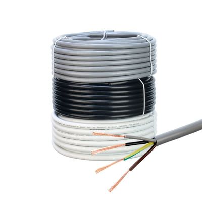 Cables de energía de aislamiento de PVC de varios metros 2/3/4 cables Rvv Cables de cobre planos flexibles