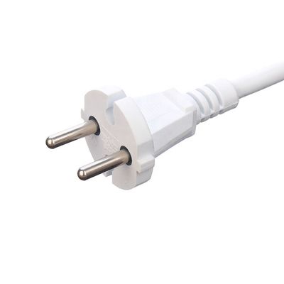 Cables de alimentación de electrodomésticos de 2 pines blancos Cordón de alimentación directo 1,5M longitud o personalizado VDE 10A cables de alimentación de enchufe Cables de extensión